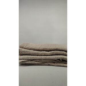 Quince Home European Linen Piped Duvet Cover Set White/Black Bedding Full/Queen
